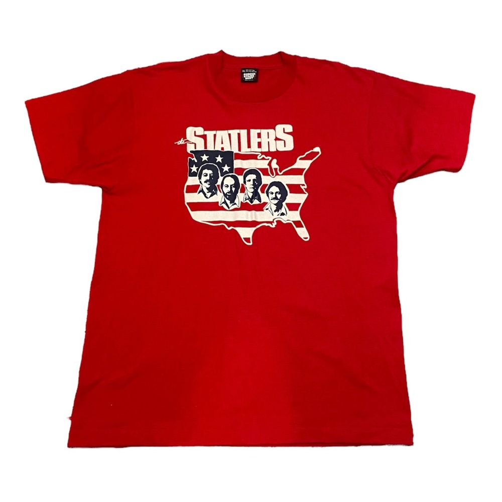 The Statler Brothers Vintage T-Shirt Men's XL Red USA Country Flag 90s Tour